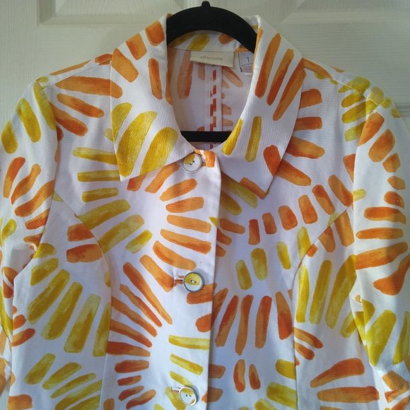 Chico's Printed Crop Women Blazer Size M - Picture 2 of 8